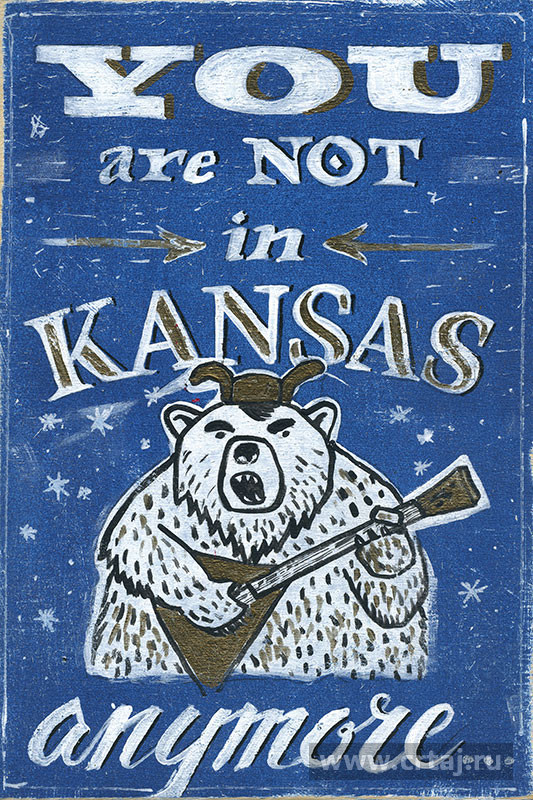 Интерьерная табличка. You are not in Kansas anymore...