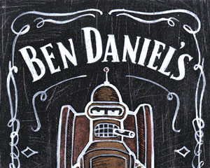 «Ben Daniel’s. Jack Daniel’s» и Bender Интерьерная табличка №097 / Sign №097