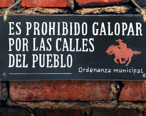 «Es prohibido gallopar» №182 / Sign №182